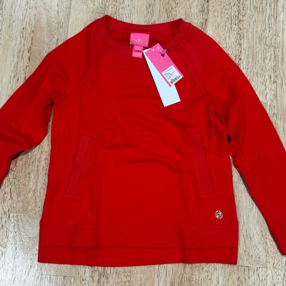 Lilly Pulitzer Girls Red Mini Beachcomber Sweatshirt